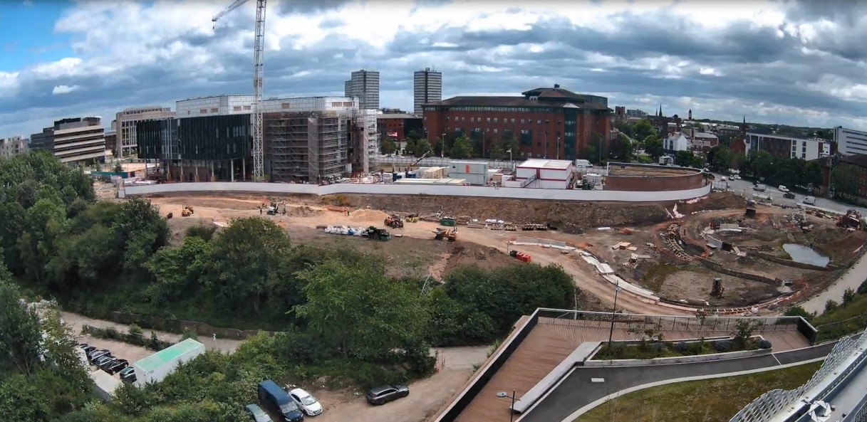 A still taken from the time lapse footage of the new Eye Hospital under construction in Sunderland city centre..jpg