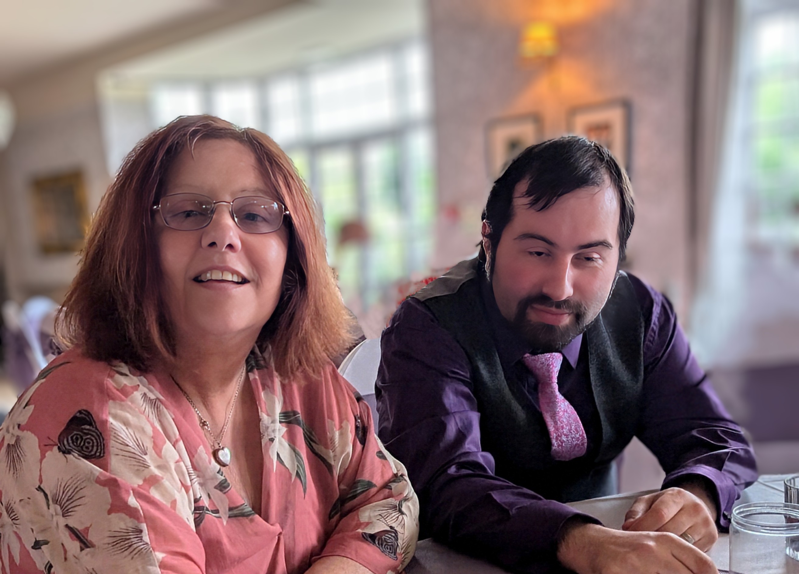 Julie Currie with her son Ricky Lumb, who also has issues with his corneas and has needed transplants to help him see..jpg