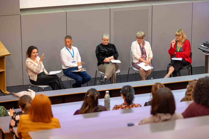 University experts and senior nursing leaders from local NHS trusts lead a panel discussion..png