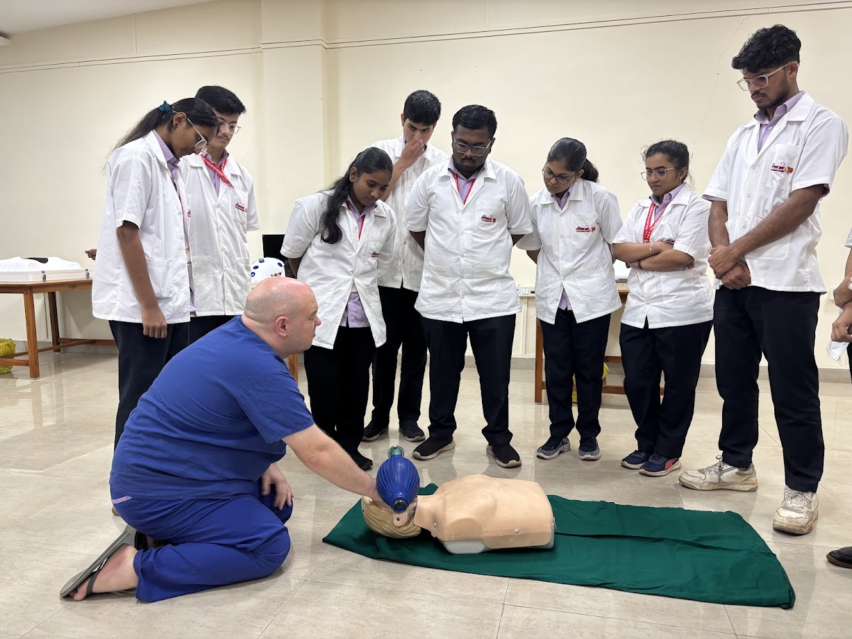 One of the SVJC charity supporters as they helped teach life-saving skills to staff at the Walawalkar Hospital. (1).jpg