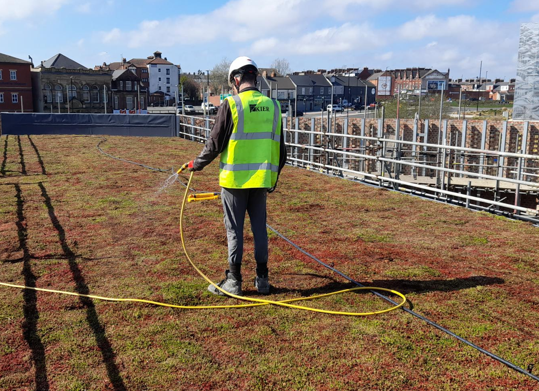 A green roof has been added to the top of the energy centre which will power Sunderland's new Eye Hospital..png