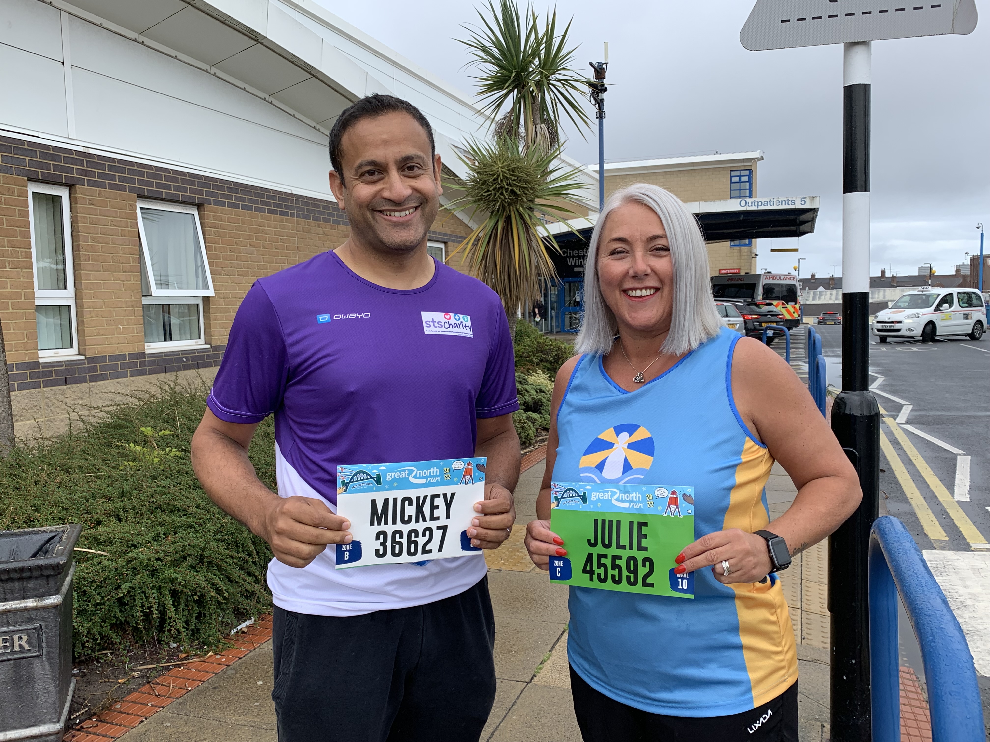 Dr Mickey Jachuck and Julie Breeds are ready for this year's Great North Run..jpg