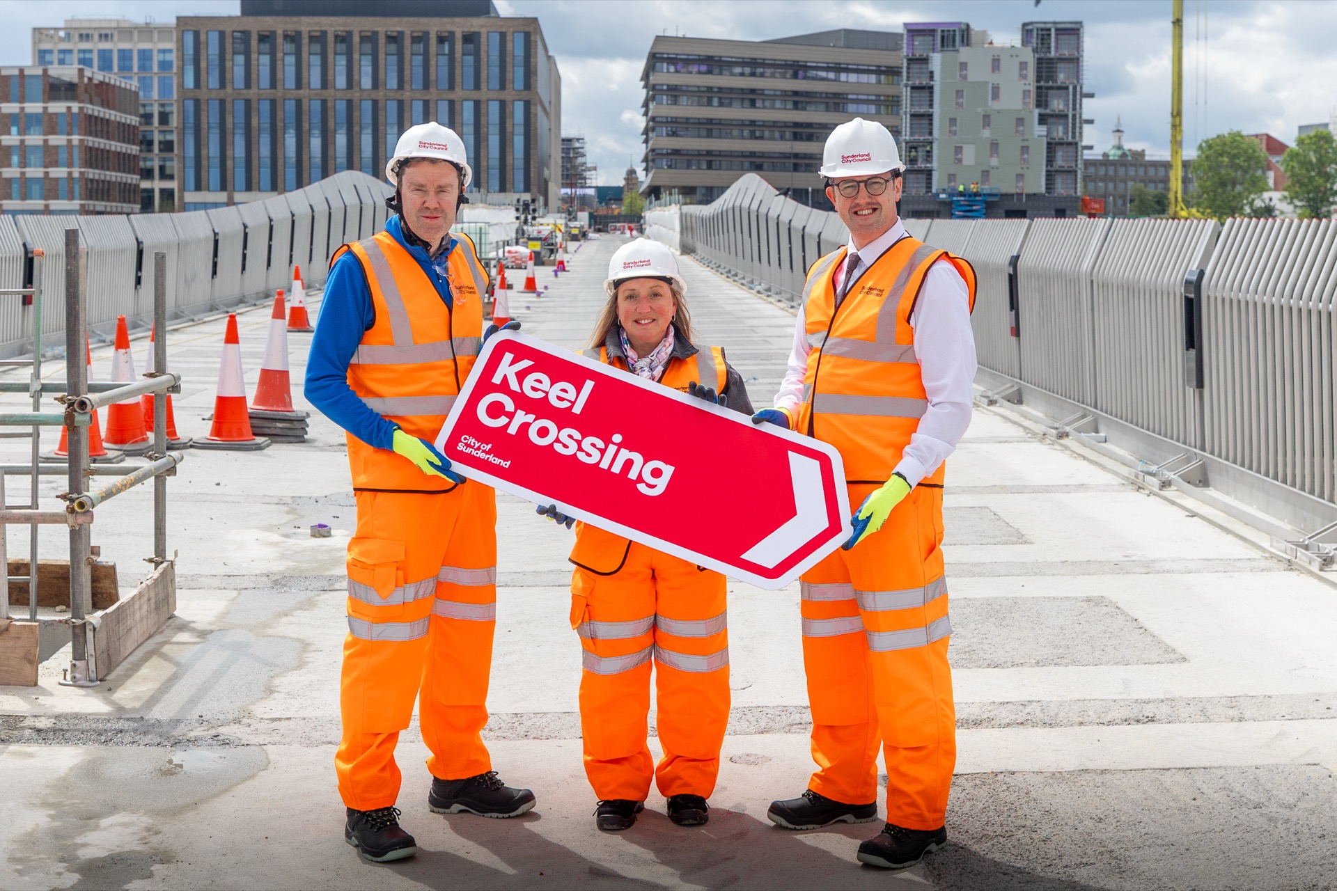Cllr Kevin Johnston, Portfolio Holder for Business, Housing & Regeneration, Cllr Lindsey Leonard, Portfolio Holder for Environment, Transport & Net Zero and Cllr Michael Mordey, leader of Sunderland City Council..jpg